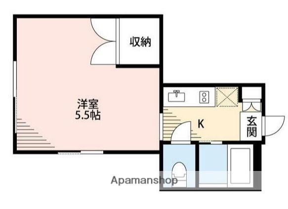 ロイヤルコート三ッ沢(ワンルーム/1階)の間取り写真