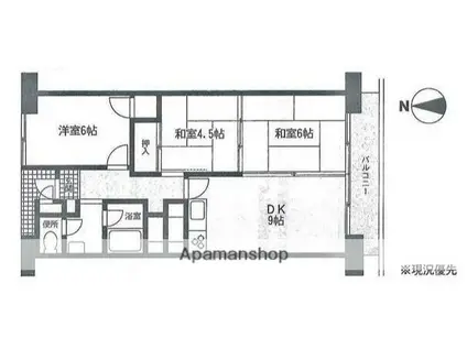 ニュー大船マンション(3DK/3階)の間取り写真