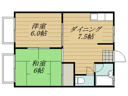 ベイショアパーク(2DK/2階)の間取り写真