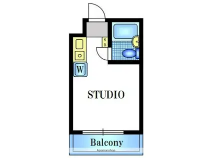 トップ桜木町第二(ワンルーム/3階)の間取り写真