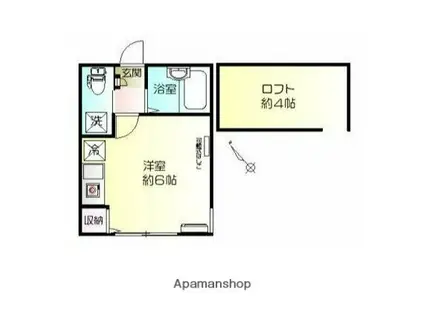 ロフトステージ壱番館(ワンルーム/2階)の間取り写真