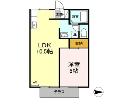 エステートニューミー(1LDK/1階)の間取り写真