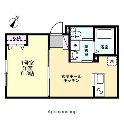 ヴィラージュ辻堂(1DK/3階)の間取り写真