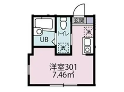 大倉山AP(ワンルーム/3階)の間取り写真