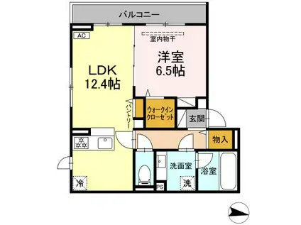 サーフサイド(1LDK/2階)の間取り写真