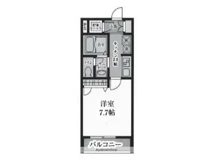 TS GARDEN川崎大師 Ⅰ棟(1K/1階)の間取り写真