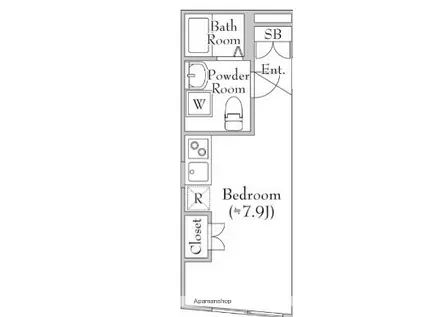 RAMII上池台(ワンルーム/4階)の間取り写真