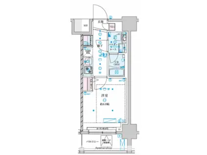 GENOVIA平塚Ⅳ(1K/11階)の間取り写真