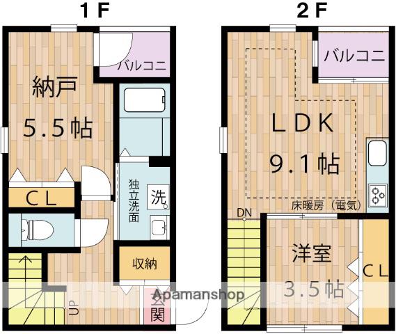 リュミエールⅠ(1SLDK/1階)の間取り写真