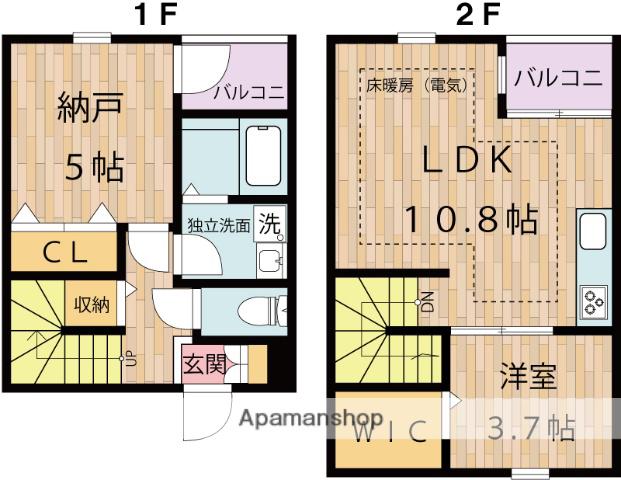 リュミエールⅠ(1SLDK/1階)の間取り写真