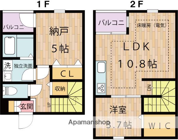 リュミエールⅠ(1SLDK/1階)の間取り写真