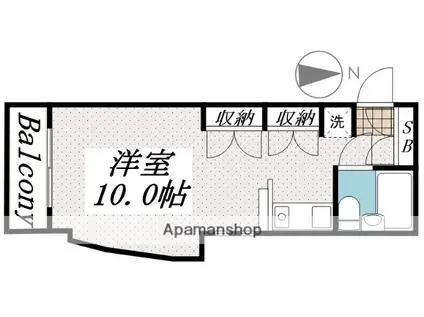ベルトピア日吉Ⅱ(ワンルーム/4階)の間取り写真