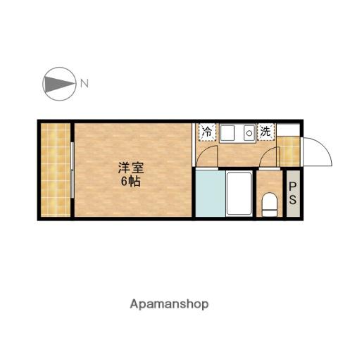 コアクレスト下新城(ワンルーム/1階)の間取り写真