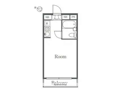 レジデンス五月女(ワンルーム/2階)の間取り写真