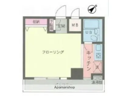 SS反町ビルグランドコート反町(ワンルーム/3階)の間取り写真