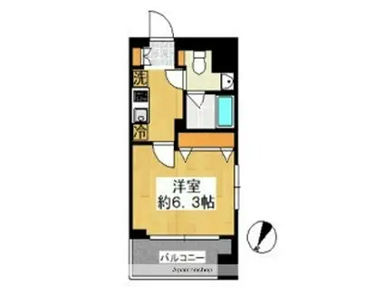 リクレイシア西横浜(ワンルーム/11階)の間取り写真