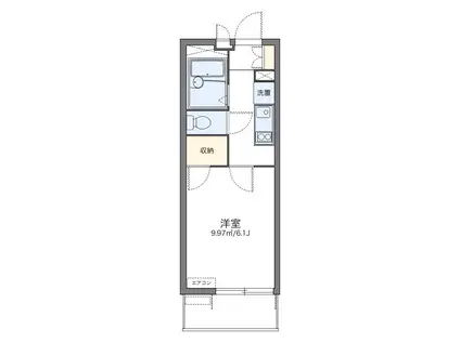 レオパレスファルケ(1K/1階)の間取り写真