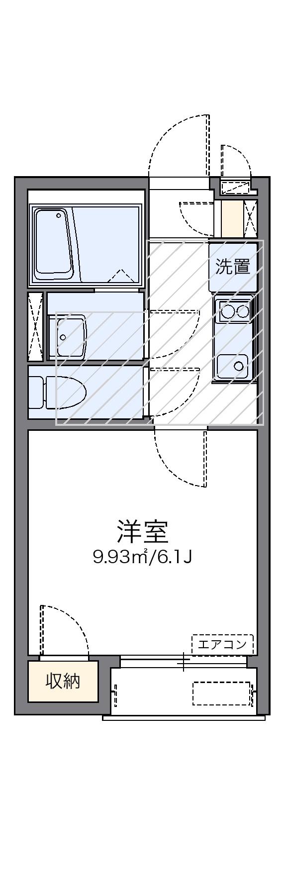レオネクストアベーテ(1K/1階)の間取り写真