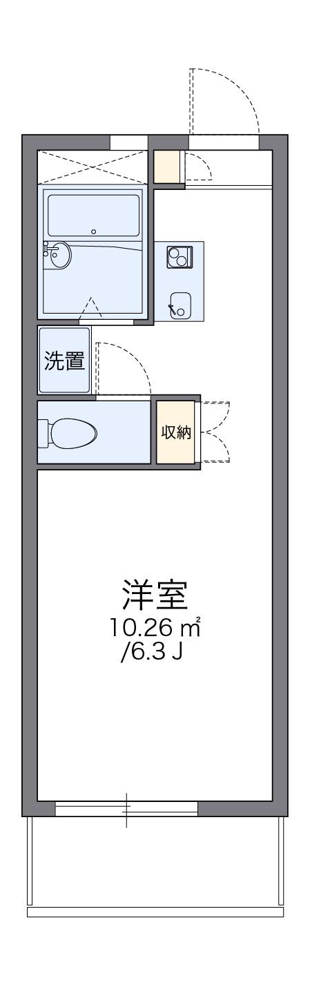 レオパレスサニーコートイシガキ(1K/2階)の間取り写真