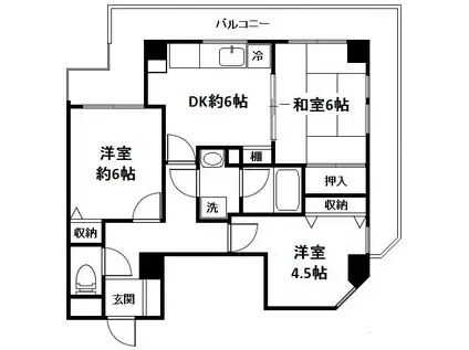 第5山庄ビル(3DK/3階)の間取り写真