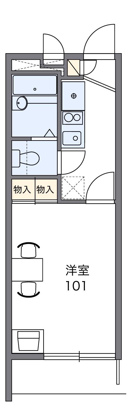 レオパレスBLOOMⅤ(1K/3階)の間取り写真