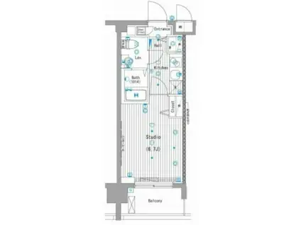 グランド・ガーラ横濱桜木町(1K/6階)の間取り写真
