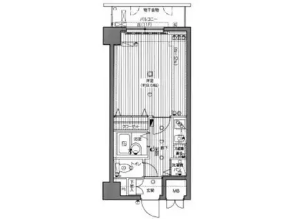 グランドガーラ横浜関内(1K/7階)の間取り写真