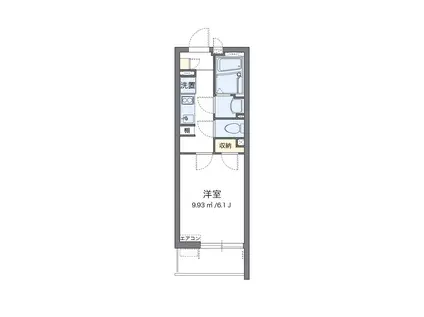 クレイノアンジュ(1K/1階)の間取り写真