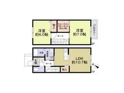 フォレストメゾンスマイル(2LDK)の間取り写真