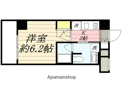 リヴシティ横濱七島町(1K/3階)の間取り写真