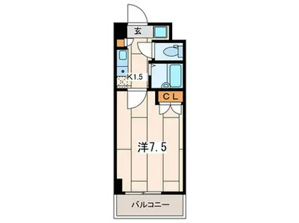 ABITARE海老名(1K/1階)の間取り写真