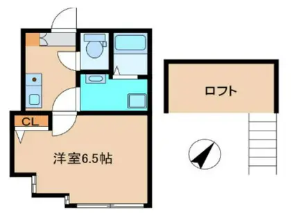 サニーウェル新横浜(1K/1階)の間取り写真