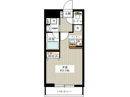 ハーモニーレジデンス大森山王002(ワンルーム/1階)の間取り写真