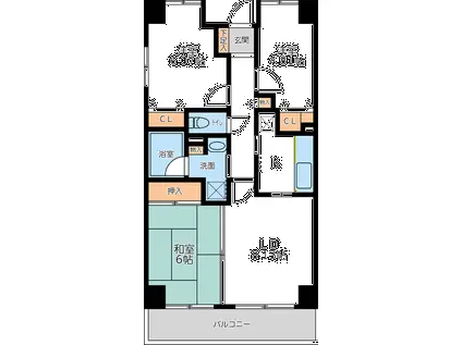 アーバンパーク市ヶ尾(3LDK/3階)の間取り写真