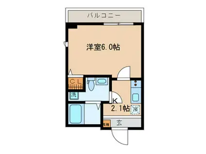 エムズ京急蒲田(1K/4階)の間取り写真