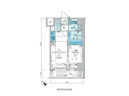 リヴシティ横濱関内弐番館(1LDK/3階)の間取り写真