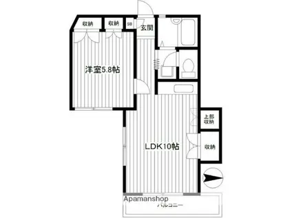 アミューズ磯子壱番館(1LDK/1階)の間取り写真