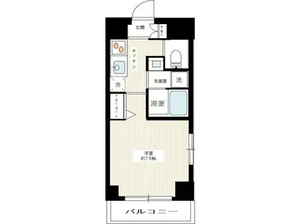 MAXIV武蔵新城(1K/6階)の間取り写真