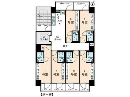 アムス・アミティエ川崎Ⅲ(ワンルーム/3階)の間取り写真