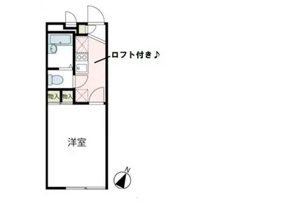 ハイツ慶長原(1K/2階)の間取り写真