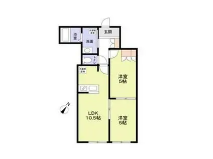 シエル クレール(2LDK)の間取り写真