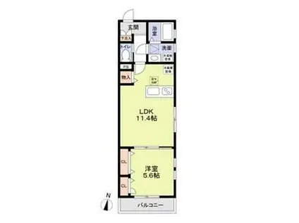 京浜東北・根岸線 蒲田駅 徒歩11分 3階建 築3年(1LDK/1階)の間取り写真