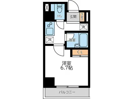 コンフォートタイム大森(1K/10階)の間取り写真