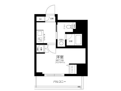 AXAS品川(1K/10階)の間取り写真