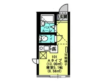 LEO GARDEN(ワンルーム/2階)の間取り写真