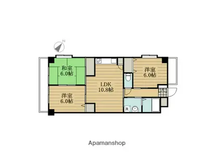 コルビュジェ湘南台(3LDK/1階)の間取り写真