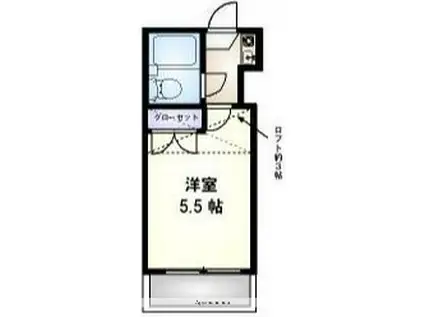 クレールメゾン本鵠沼(1K/2階)の間取り写真