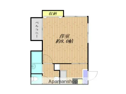 ベイサイト(1K/2階)の間取り写真