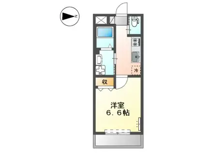 モリオンパレス(1K/3階)の間取り写真