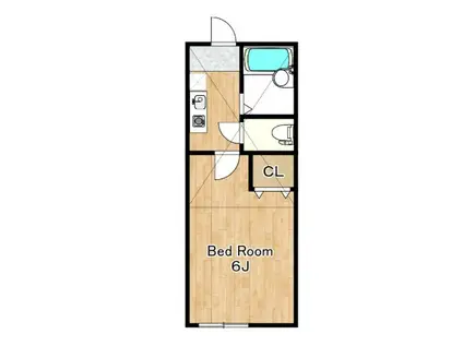 ミラベル三春町(1K/1階)の間取り写真